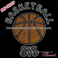 customized basketball sports Rhinestones motif for t-shirts